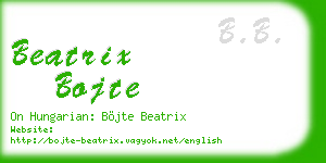 beatrix bojte business card